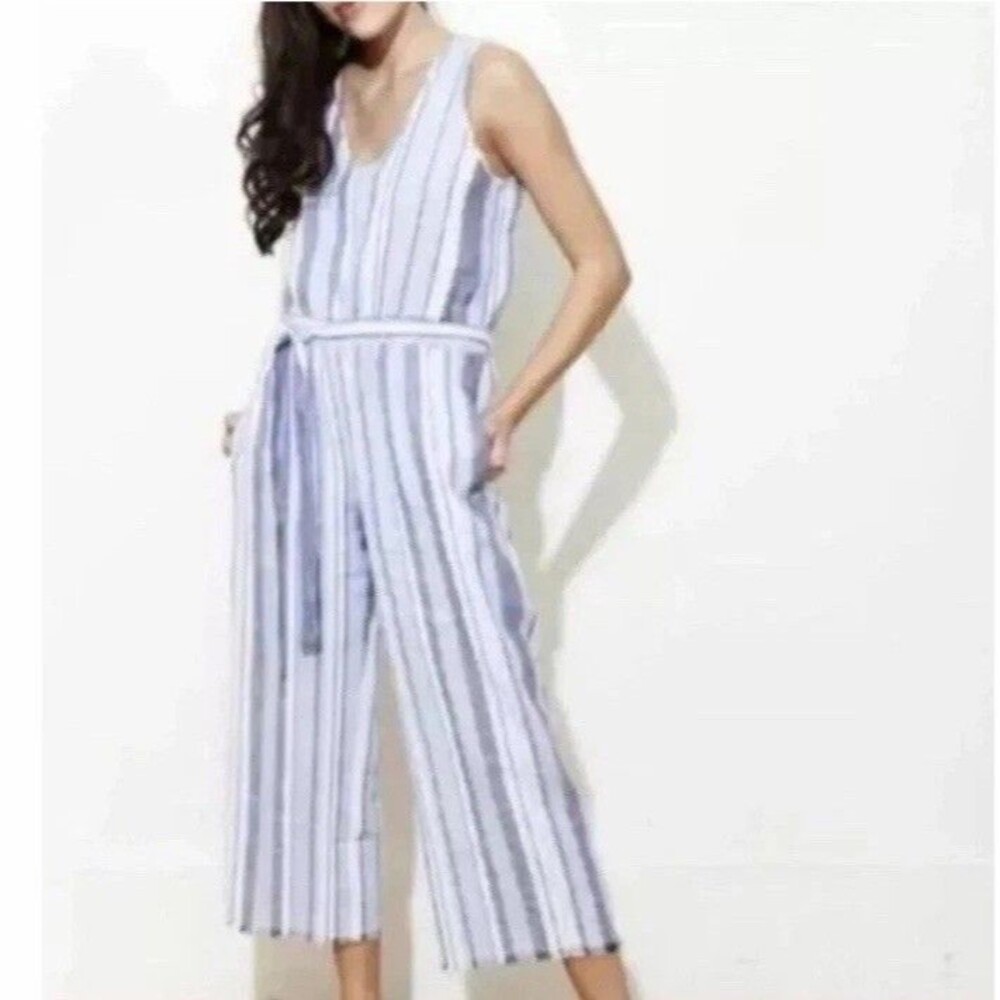 Cloth & Stone Anthropologie Stripe Multi Jumpsuit LiNEN Rayon XS